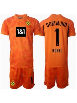 Borussia Dortmund Gregor Kobel #1 Torwart Ausweichtrikot für Kinder 2024-25 Kurzarm (+ Kurze Hosen)